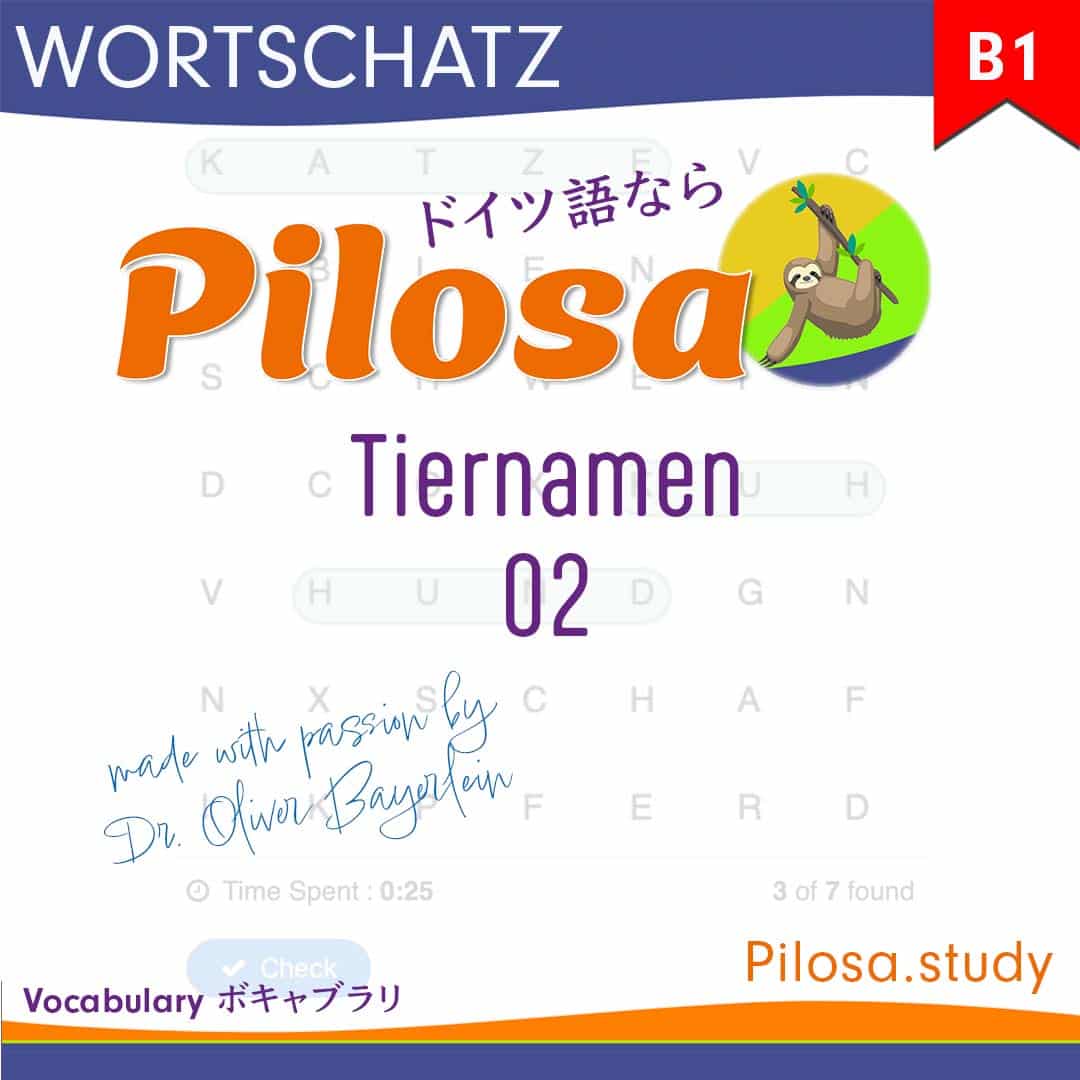 German Bits | Vocabulary B1 - Animal names 02