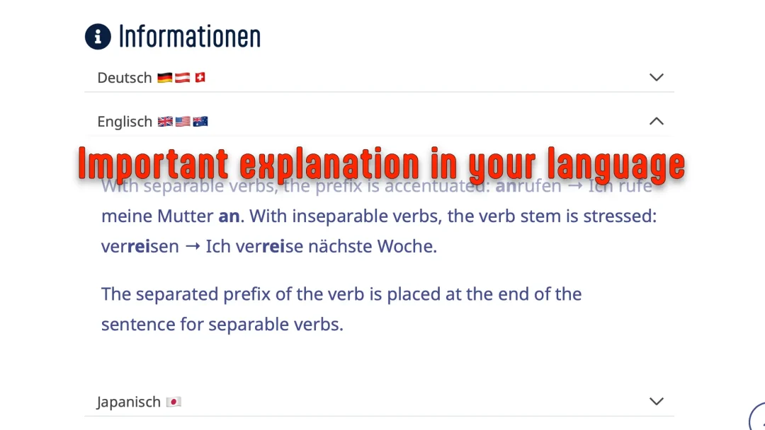 Kata kerja bahasa Jerman Woo A2 - Penjelasan Kursus Belajar Mandiri Bahasa Jerman: Deutsche Verben A1/A2 - Penjelasan penting dalam bahasa Anda